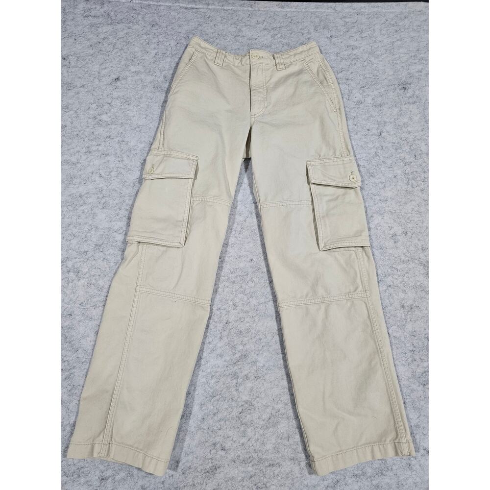 Aritzia TNA Supply Cargo Pants, Cream, 100% Cotton, Womens Sz 0, New
